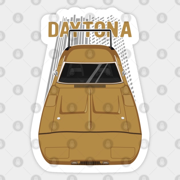 Dodge Charger Daytona 1969 - gold Sticker by V8social